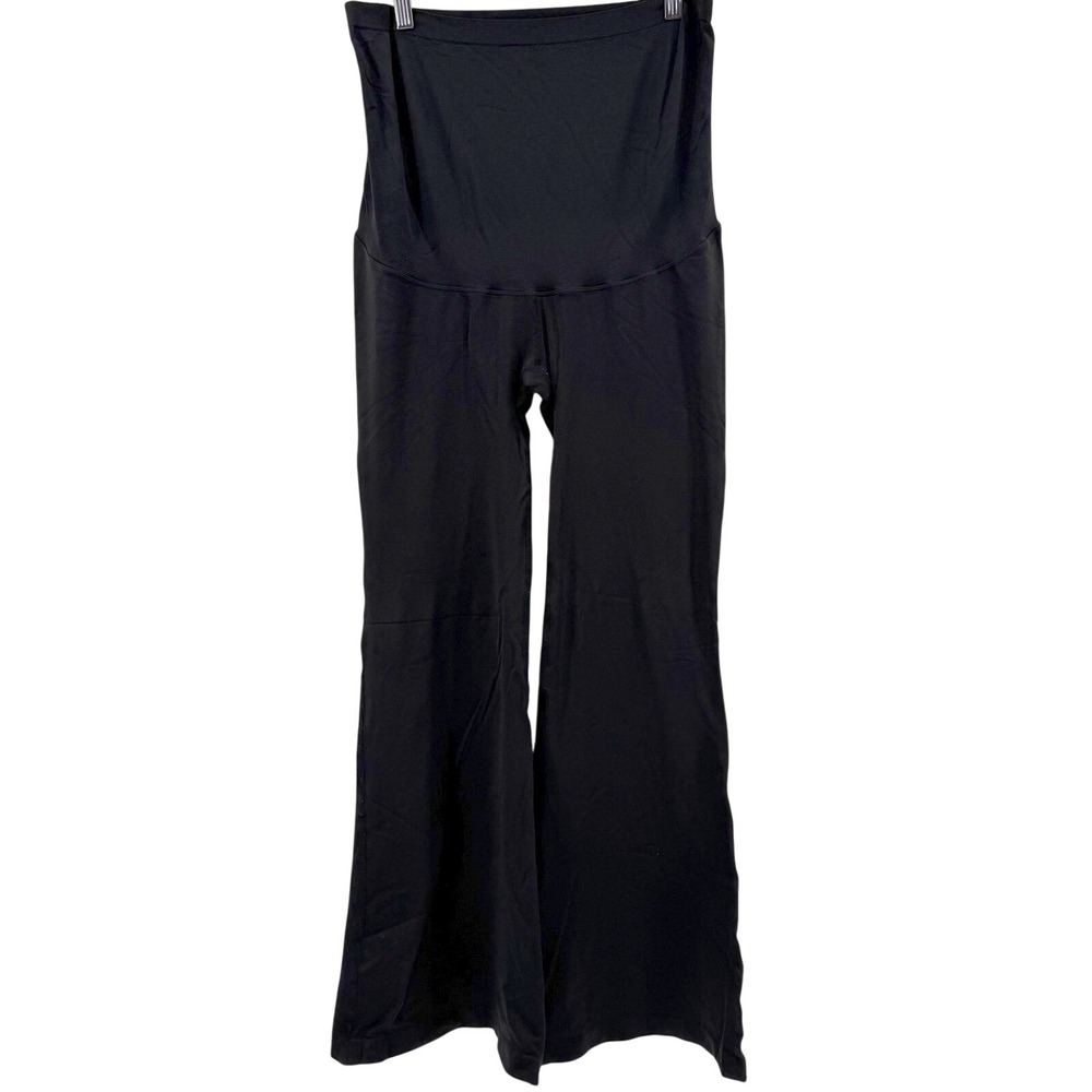 Time and Tru Maternity Flare Leg Leggings Black XL Flare Jersey Comfort Bottoms